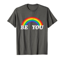 Ladda upp bild till gallerivisning, Retro LGBT T-Shirt| Cool Distressed Tops| Be You Rainbow Tee T-Shirt 95409

