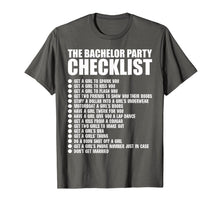 Ladda upp bild till gallerivisning, Mens Funny Bachelor Party Checklist Shirt - Groomsmen Best M 1059682
