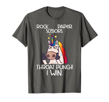 Ladda upp bild till gallerivisning, Funny shirts V-neck Tank top Hoodie sweatshirt usa uk au ca gifts for Rock Paper Scissors Throat Punch I Win Funny Unicorn Shirt 1526422
