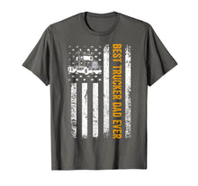 Ladda upp bild till gallerivisning, Vintage USA Best Trucker Dad Ever American Flag Fathers Day T-Shirt 181844

