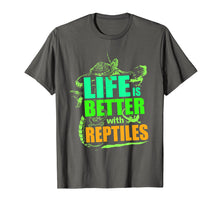 Ladda upp bild till gallerivisning, Funny shirts V-neck Tank top Hoodie sweatshirt usa uk au ca gifts for Life Is Better With Reptiles TShirt Leopard Gecko Shirt 1802855
