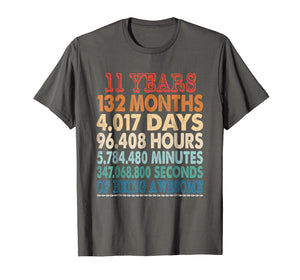 Funny shirts V-neck Tank top Hoodie sweatshirt usa uk au ca gifts for 11 Years Old 11th Bday Gifts Vintage Retro TShirt 132 Months 258750