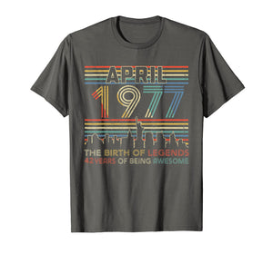 Funny shirts V-neck Tank top Hoodie sweatshirt usa uk au ca gifts for April 1977 T-Shirt 42nd Birthday Gifts 42 Year Old TShirt 3032265