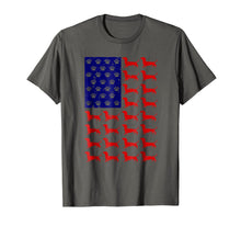 Ladda upp bild till gallerivisning, Dachshund T-Shirt - Cute American Flag 4th of July 291436
