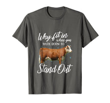 Ladda upp bild till gallerivisning, Funny shirts V-neck Tank top Hoodie sweatshirt usa uk au ca gifts for Why fit in when you were born to stand out cattle t-shirt 2033804
