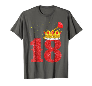 Funny shirts V-neck Tank top Hoodie sweatshirt usa uk au ca gifts for 18th Birthday Boy Gold Crown 18 Years old T-Shirt Gifts 1104849