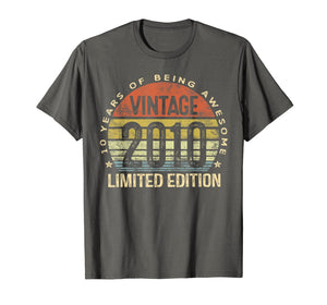 10 Year Old Gifts Vintage 2010 Limited Edition 10th Birthday T-Shirt-137433