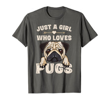 Ladda upp bild till gallerivisning, Funny Pug Dog Gifts for Girls Just A Girl Who Loves Pugs T-Shirt-166170
