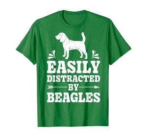 Funny shirts V-neck Tank top Hoodie sweatshirt usa uk au ca gifts for Easily Distracted By Beagles Funny Dog Lover Gifts Beagle T-Shirt 879791