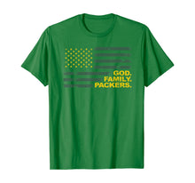 Ladda upp bild till gallerivisning, God Family Packers Pro Us Flag Gift T-Shirt 244750
