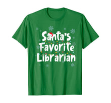 Ladda upp bild till gallerivisning, Santa's Favorite Librarian Funny Christmas Ornaments T-Shirt
