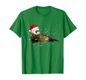 Funny shirts V-neck Tank top Hoodie sweatshirt usa uk au ca gifts for Ferret Christmas Light Sweater Xmas Gifts For Girls Women T-Shirt 828451