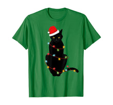Ladda upp bild till gallerivisning, Funny shirts V-neck Tank top Hoodie sweatshirt usa uk au ca gifts for Black Cat Christmas Light Funny Cat Lover Catfather Mom Dad T-Shirt 429606
