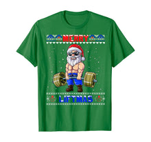 Ladda upp bild till gallerivisning, Funny shirts V-neck Tank top Hoodie sweatshirt usa uk au ca gifts for Merry Liftmas Weightlifter Santa Ugly Christmas Xmas Outfit T-Shirt 782963
