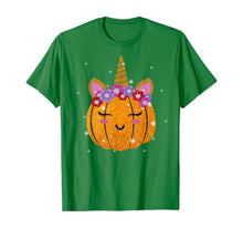 Ladda upp bild till gallerivisning, Cute Unicorn Pumpkin Funny Halloween Thanksgiving Gift T-Shirt 203969
