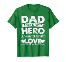Ladda upp bild till gallerivisning, Mens Dad Son's First Hero daughter's First Love Fathers Day Shirt T-Shirt 49630
