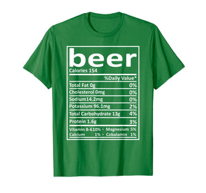 Funny shirts V-neck Tank top Hoodie sweatshirt usa uk au ca gifts for Beer Nutrition Thanksgiving Costume Food Facts Xmas Gifts T-Shirt 635134