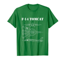 Ladda upp bild till gallerivisning, Vintage White F14 Tomcat Airplane Schematic F-14 Jet T-Shirt-1167957
