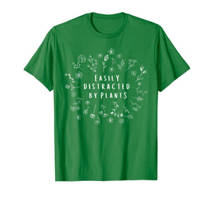 Easily Distracted By Plants Gardener Gifts Gardening Garden T-Shirt-221485