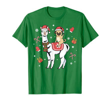 Ladda upp bild till gallerivisning, Christmas Pug Tshirt Llama Dog Merry Christmas Alpaca T-Shirt 1124416
