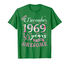 Ladda upp bild till gallerivisning, Birthday Gifts Floral Tee for Womens Born in December 1969 T-Shirt 1140919
