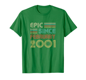 Epic Since February 2001 Vintage 19th Birthday Gifts T-Shirt-2766117