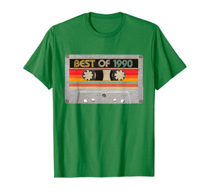Best Of 1990 30th Birthday Gifts Cassette Tape Vintage T-Shirt-261195