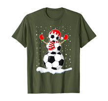 Ladda upp bild till gallerivisning, Funny shirts V-neck Tank top Hoodie sweatshirt usa uk au ca gifts for Soccer Ball Snowman Santa Hat Funny Christmas T-Shirt 466704
