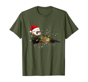 Funny shirts V-neck Tank top Hoodie sweatshirt usa uk au ca gifts for Ferret Christmas Light Sweater Xmas Gifts For Girls Women T-Shirt 828451