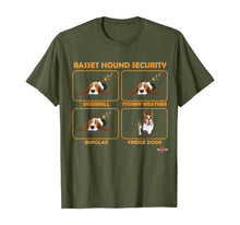 Ladda upp bild till gallerivisning, Funny Basset Hound T-shirt | Basset Hound Security 463730
