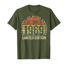 Ladda upp bild till gallerivisning, Born October 1969 Limited Edition Bday Gifts 50th Birthday T-Shirt 103186
