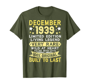 Funny shirts V-neck Tank top Hoodie sweatshirt usa uk au ca gifts for 1939 December 80 Years Old Tee 80th Birthday Gifts Christmas T-Shirt 631572