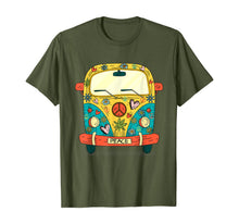 Ladda upp bild till gallerivisning, Vintage Hippie Van Flower Bus With Peace Sign Gift 60s 70s T-Shirt 262034
