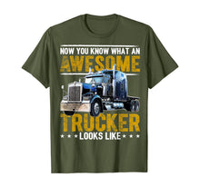 Ladda upp bild till gallerivisning, Funny shirts V-neck Tank top Hoodie sweatshirt usa uk au ca gifts for Awesome Trucker Big Rig Semi-Trailer Truck Driver Gift Men T-Shirt 363090
