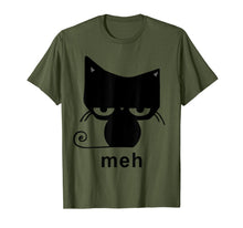 Ladda upp bild till gallerivisning, Meh Black Cat Funny Gift For Cat Lovers Men Women T-Shirt 95483
