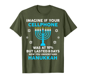 Funny Hanukkah Gifts Cellphone Chanukkah T-Shirt-151045