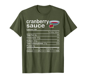 Funny shirts V-neck Tank top Hoodie sweatshirt usa uk au ca gifts for Cranberry Sauce Nutrition facts Thanksgiving Costume Gifts T-Shirt 1134761