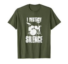 Ladda upp bild till gallerivisning, Funny shirts V-neck Tank top Hoodie sweatshirt usa uk au ca gifts for I Destroy Silence Drums T Shirt Funny Drummer Gift T-Shirt 663760
