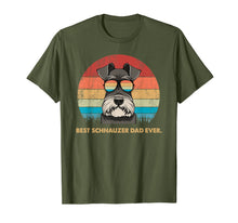 Ladda upp bild till gallerivisning, Dog Vintage Best Schnauzer Dad ever Tshirt Fathers day Gifts 167631

