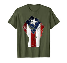 Ladda upp bild till gallerivisning, Puerto Rico Resiste Boricua Flag TShirt Fist T-Shirt 86050
