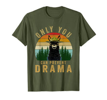 Ladda upp bild till gallerivisning, Only you can prevent drama Llama Camping Vintage funny gift T-Shirt 50120
