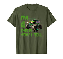 Ladda upp bild till gallerivisning, Im 4 This Is How I Roll 4 Years Old 4th Birthday T-Shirt 120273
