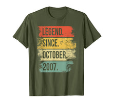 Ladda upp bild till gallerivisning, Legend Since October 2007 12th Birthday Gifts 12 Year Old T-Shirt 206848
