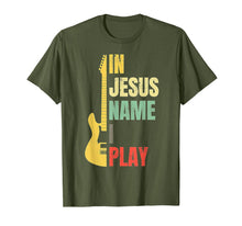 Ladda upp bild till gallerivisning, In Jesus' Name I Play Christian Musician Fun Music TShirt 590027
