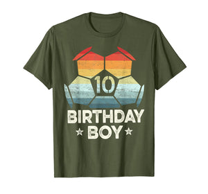 10 Year Old Soccer Player Gifts 10th Birthday Boy Tenth Bday T-Shirt 576766