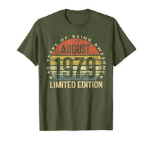 Ladda upp bild till gallerivisning, Born August 1979 Limited Edition Bday Gifts 40th Birthday T-Shirt 116205
