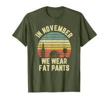 Ladda upp bild till gallerivisning, Funny Thanksgiving In November We Wear Fat Pants Retro  T-Shirt 292745
