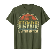Ladda upp bild till gallerivisning, April 1970 Limited Edition 50 Year Old Gifts 50th Birthday TShirt394651
