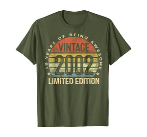 18 Year Old Gifts Vintage 2002 Limited Edition 18th Birthday T-Shirt-65842