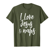 Ladda upp bild till gallerivisning, Funny shirts V-neck Tank top Hoodie sweatshirt usa uk au ca gifts for Inspirational I Love Jesus And Naps T-shirt Fun Faith Tee 1863923
